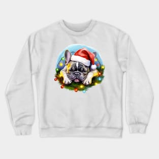 Lazy French Bulldog at Christmas Crewneck Sweatshirt